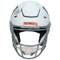 Randy Moss Autographed New England Patriots White 2025 Rivalries Speedflex Authentic Helmet Beckett