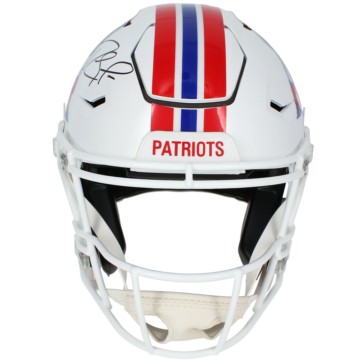 Randy Moss Autographed New England Patriots 1982-89 Throwback SpeedFlex Authentic Helmet Beckett