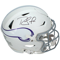 Randy Moss Autographed Minnesota Vikings White 2024 Alternate SpeedFlex Authentic Helmet Beckett