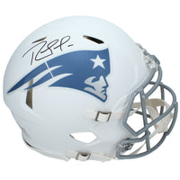 Randy Moss Autographed New England Patriots White 2025 Rivalries Speed Authentic Helmet Beckett