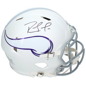 Randy Moss Autographed Minnesota Vikings White 2024 Alternate Speed Authentic Helmet Beckett