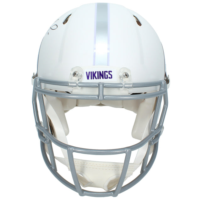 Randy Moss Autographed Minnesota Vikings White 2024 Alternate Speed Authentic Helmet Beckett