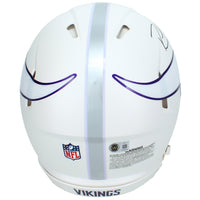 Randy Moss Autographed Minnesota Vikings White 2024 Alternate Speed Authentic Helmet Beckett
