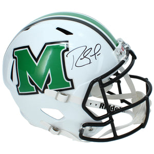 Randy Moss Autographed Marshall Thundering Herd Speed Full Size Helmet Beckett