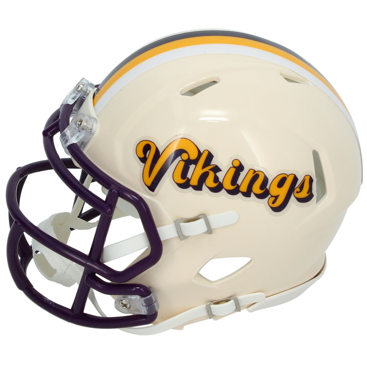 Randy Moss Autographed Minnesota Vikings RETRO Speed Mini Helmet Beckett