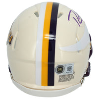 Randy Moss Autographed Minnesota Vikings RETRO Speed Mini Helmet Beckett