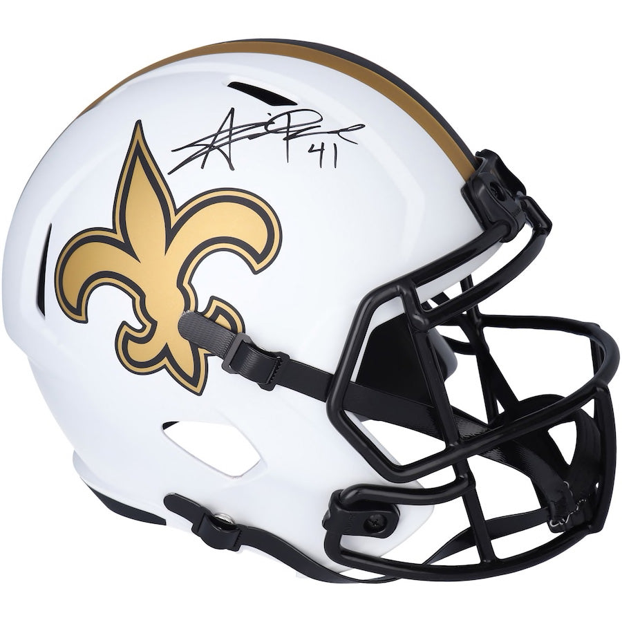 ALVIN KAMARA Autographed New Orleans Saints Lunar Eclipse Speed Helmet FANATICS