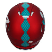 Patrick Mahomes Autographed Chiefs SB LVII Logo Authentic Speed Helmet Beckett