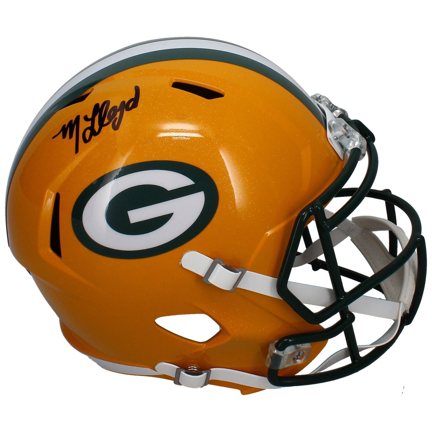 MarShawn Lloyd Autographed (Black Ink) Packers Full Size Speed Helmet Beckett
