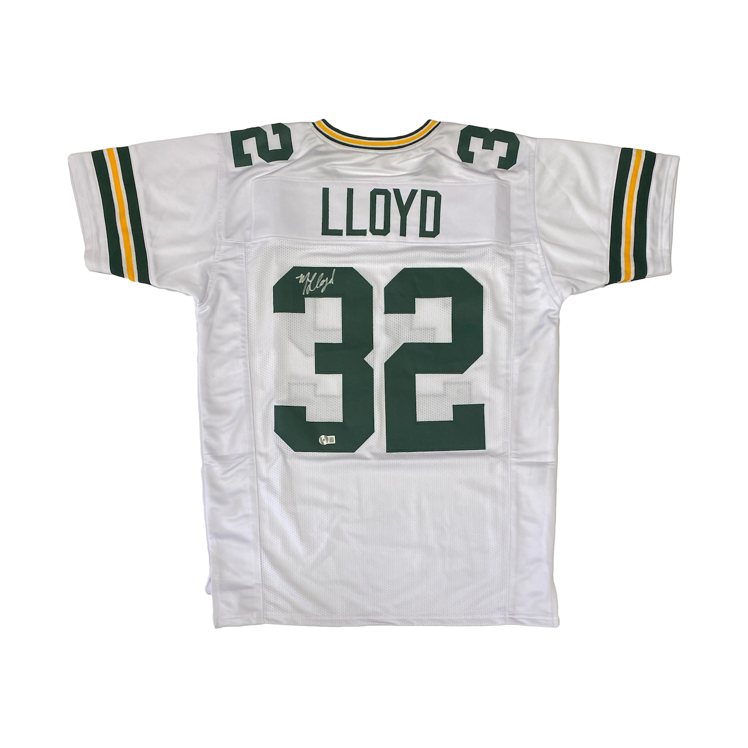 MarShawn Lloyd of the Green Bay Packers Autographed White Custom #32 Jersey Beckett