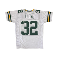 MarShawn Lloyd of the Green Bay Packers Autographed White Custom #32 Jersey Beckett