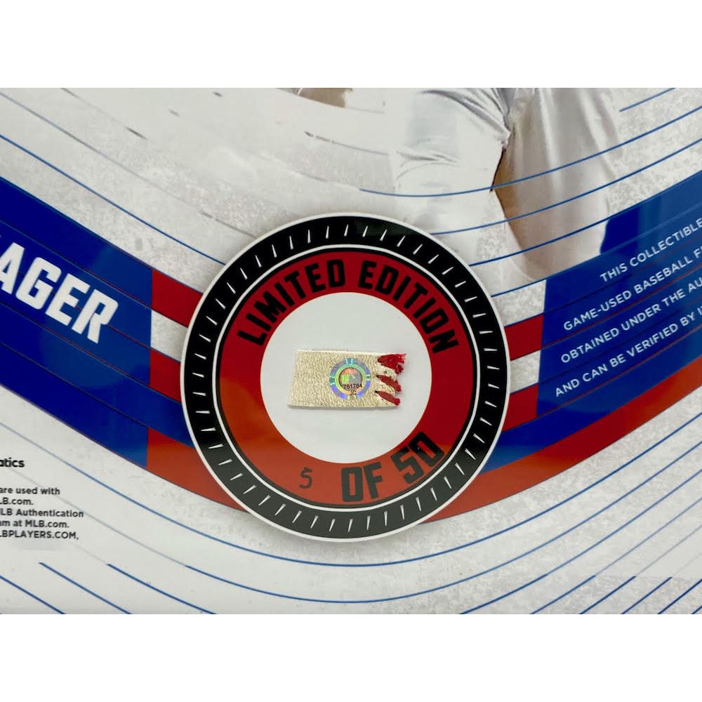 COREY SEAGER Unsigned LA Dodgers Framed 15" x 17" Game Used Baseball Collage LE 5/50