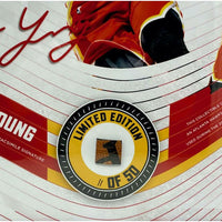 TRAE YOUNG Atlanta Hawks Framed 15" x 17" Game Used Basketball Collage LE 11/50