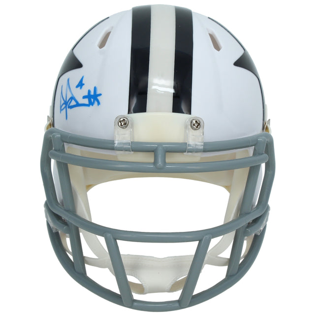 Dak Prescott Autographed Dallas Cowboys 1960-63 Throwback Speed Mini Helmet Beckett