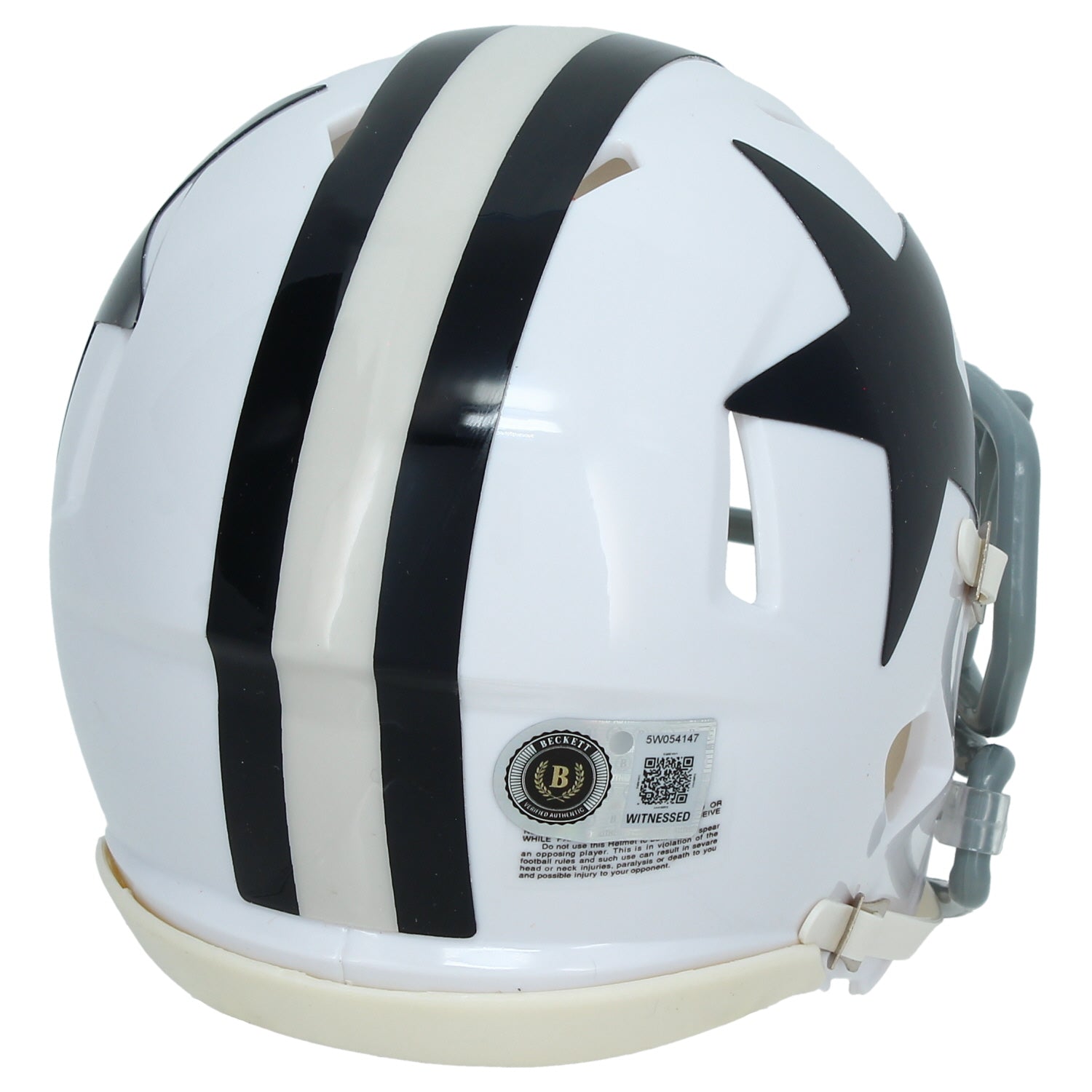 Dak Prescott Autographed Dallas Cowboys 1960-63 Throwback Speed Mini Helmet Beckett