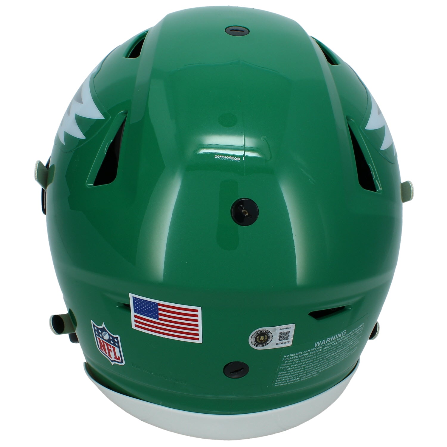 Makai Lemon Autographed Philadelphia Eagles 2023 Kelly Green Alternate SpeedFlex Authentic Helmet Beckett