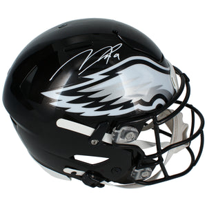 Makai Lemon Autographed Philadelphia Eagles Black 2022 Alternate SpeedFlex Authentic Helmet Beckett