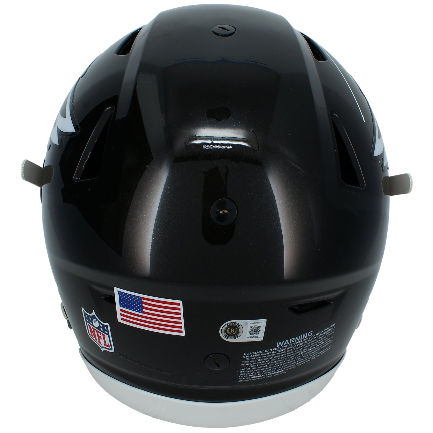 Makai Lemon Autographed Philadelphia Eagles Black 2022 Alternate SpeedFlex Authentic Helmet Beckett