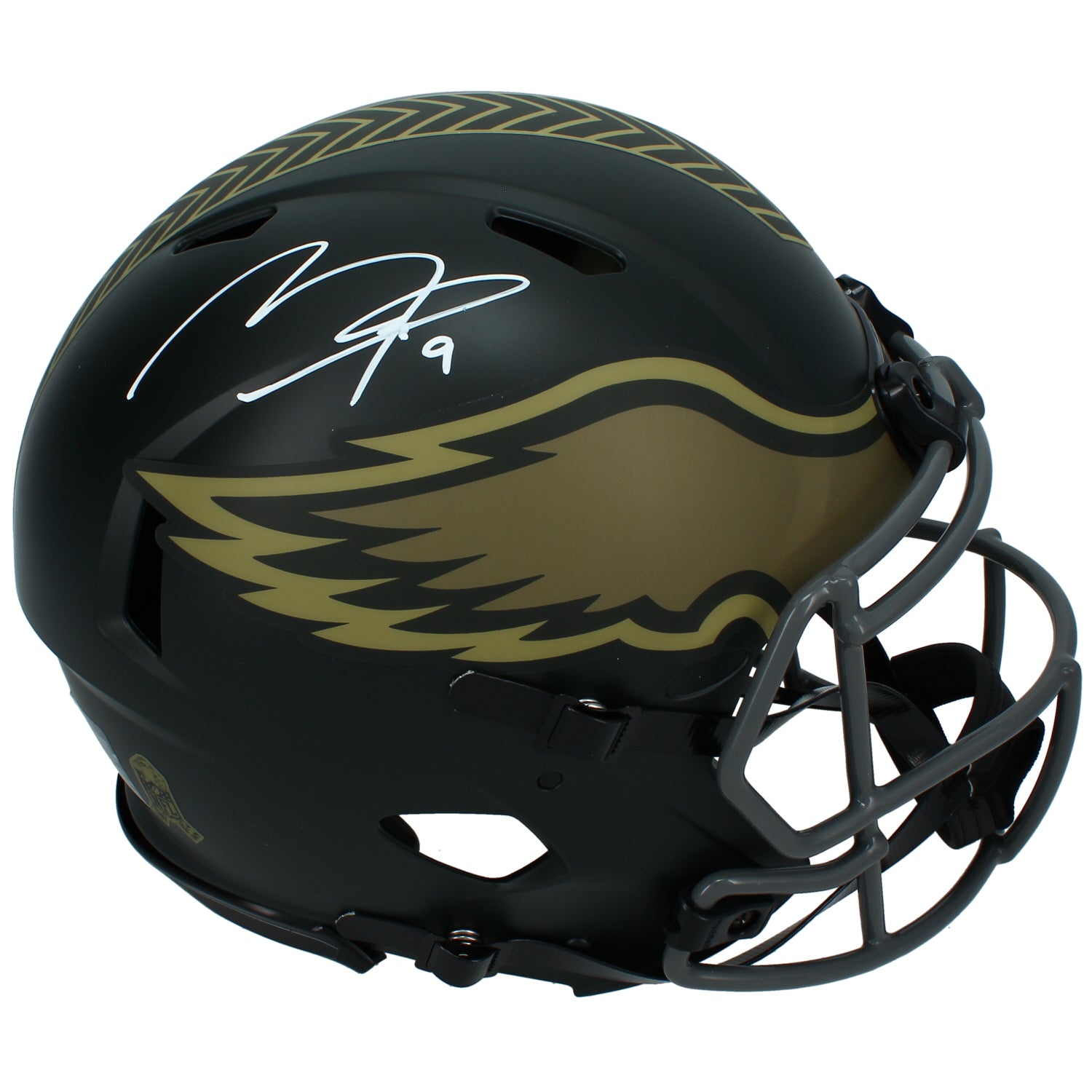 Makai Lemon Autographed Philadelphia Eagles 2025 Salute to Service Speed Authentic Helmet Beckett