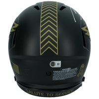 Makai Lemon Autographed Philadelphia Eagles 2025 Salute to Service Speed Authentic Helmet Beckett