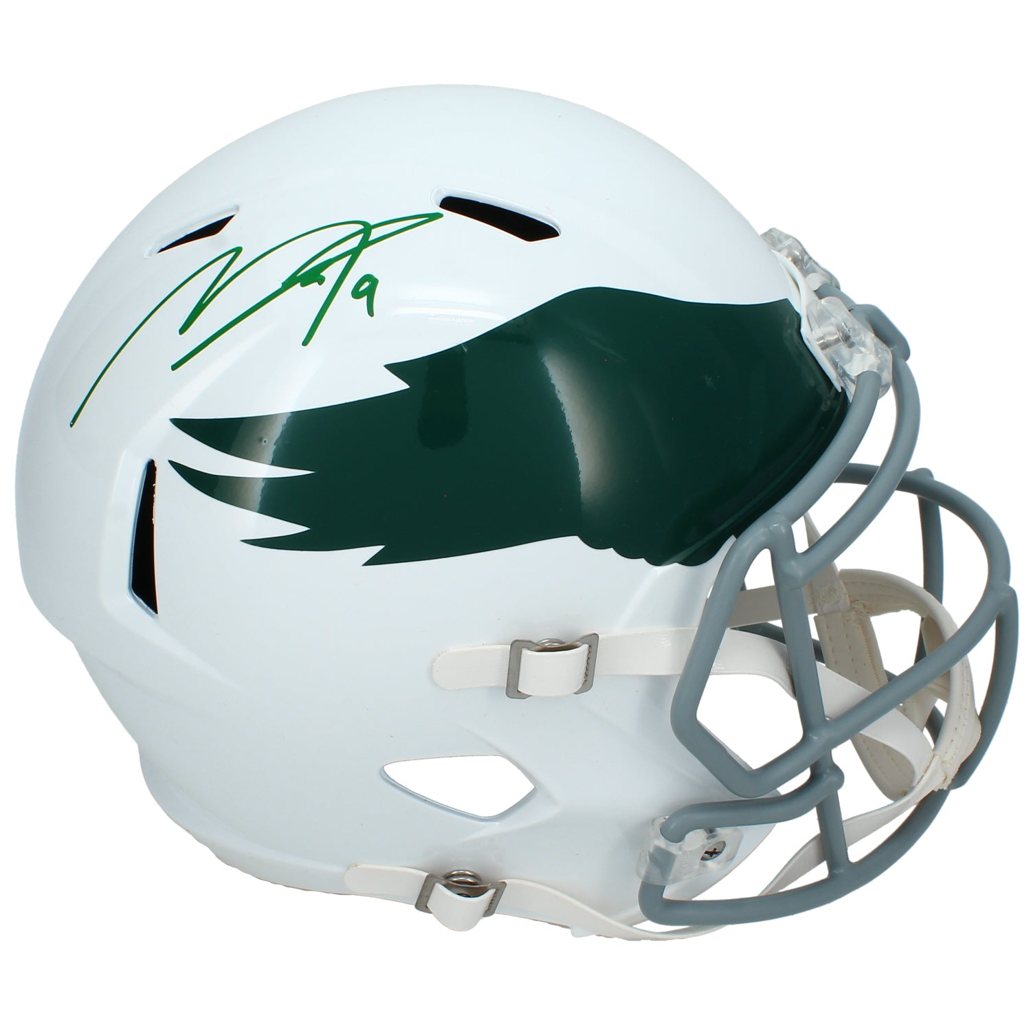 Makai Lemon Autographed Philadelphia Eagles Throwback 1969-73 Speed Full Size Helmet Beckett