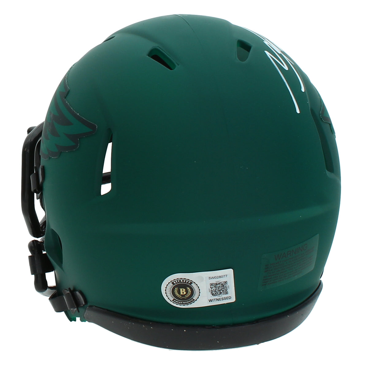 Makai Lemon Autographed Philadelphia Eagles RAVE Speed Mini Helmet Beckett