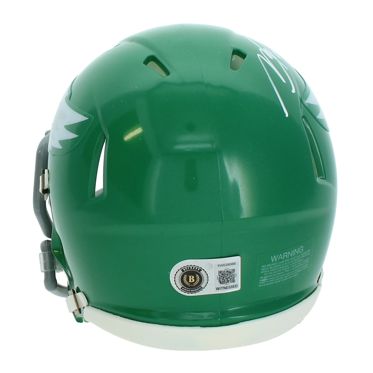 Makai Lemon Autographed Philadelphia Eagles Kelly Green 2023 Alternate Speed Mini Helmet Beckett