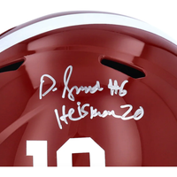 Devonta Smith Autographed "Heisman 20" Alabama Full Size Speed Helmet Fanatics