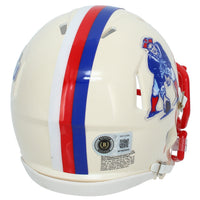 Christian Gonzalez Autographed New England Patriots RETRO Speed Mini Helmet Beckett