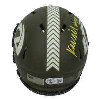 Kyren Williams Autographed (Yellow Ink) Rams 2022 STS Mini Speed Helmet Beckett