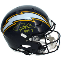 LaDainian Tomlinson Autographed/Inscribed "HOF 17" Chargers Navy 2025 Alternate Speedflex Authentic Helmet GTSM