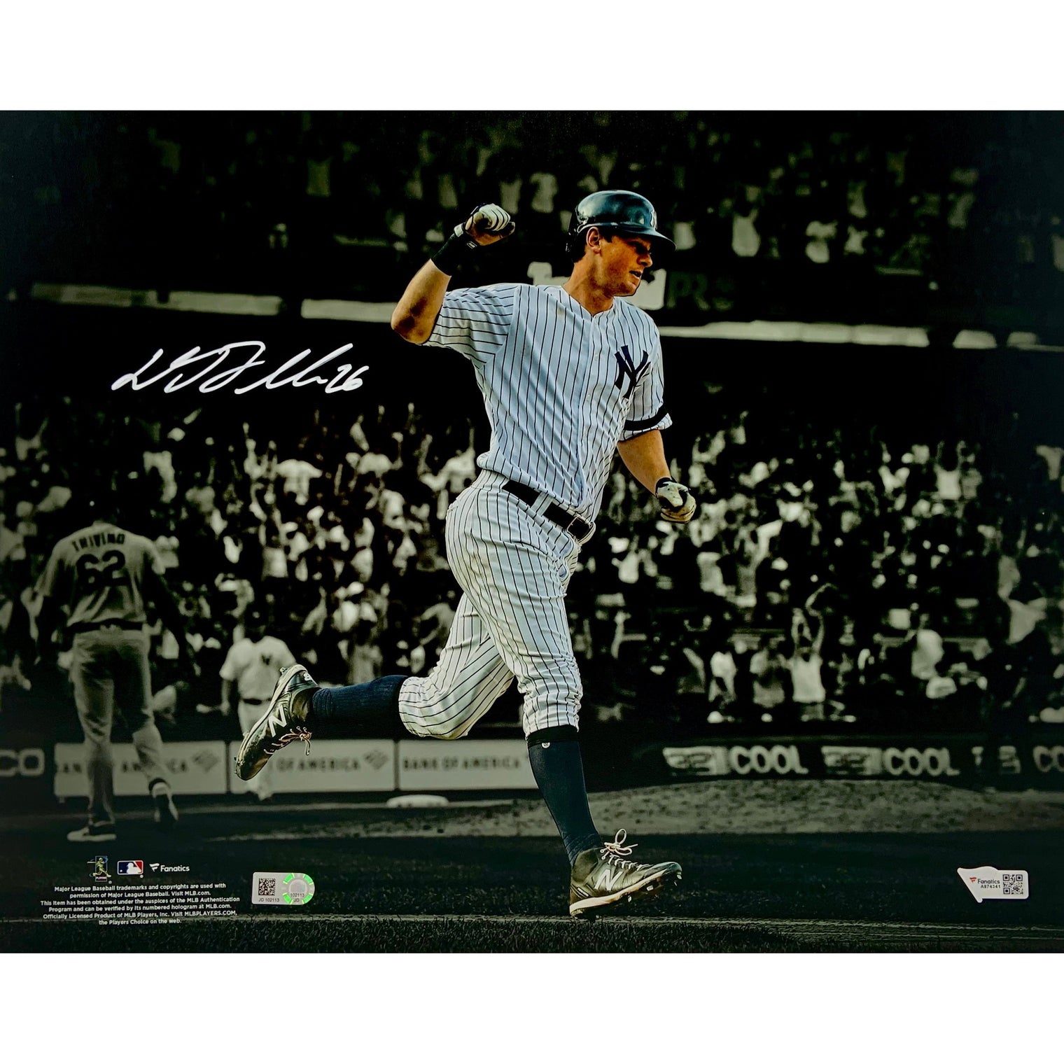DJ LEMAHIEU Autographed New York Yankees 11" x 14" Spotlight Photograph FANATICS