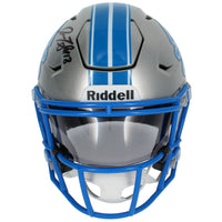 Isaac Teslaa Autographed Detroit Lions SpeedFlex Midi Helmet Beckett Witnessed