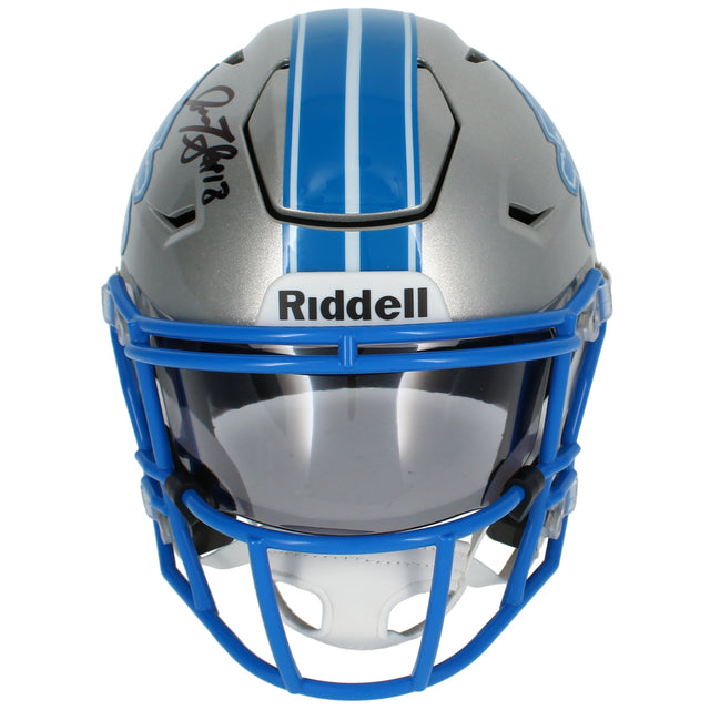 Isaac Teslaa Autographed Detroit Lions SpeedFlex Midi Helmet Beckett Witnessed
