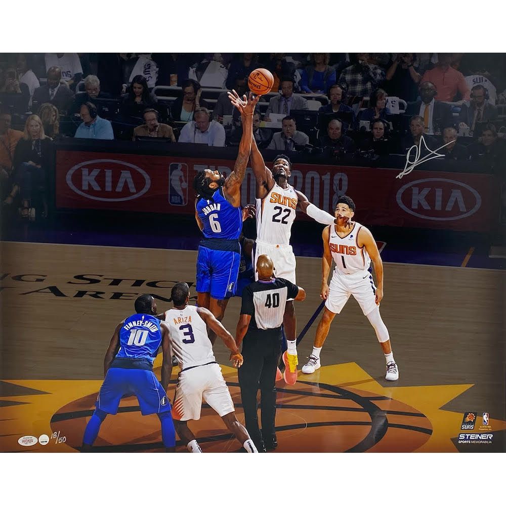 DEANDRE AYTON Signed Phoenix Suns 16 x 20 "Tip Off" Photograph STEINER LE 18/50