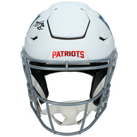 A.J. Brown Autographed New England Patriots White Rivalries Speedflex Authentic Helmet Beckett