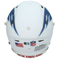 A.J. Brown Autographed New England Patriots White Rivalries Speedflex Authentic Helmet Beckett