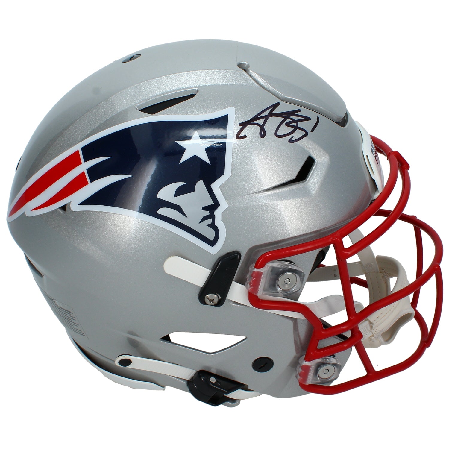 A.J. Brown Autographed New England Patriots SpeedFlex Authentic Helmet Beckett