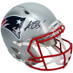 A.J. Brown Autographed New England Patriots Speed Authentic Helmet Beckett