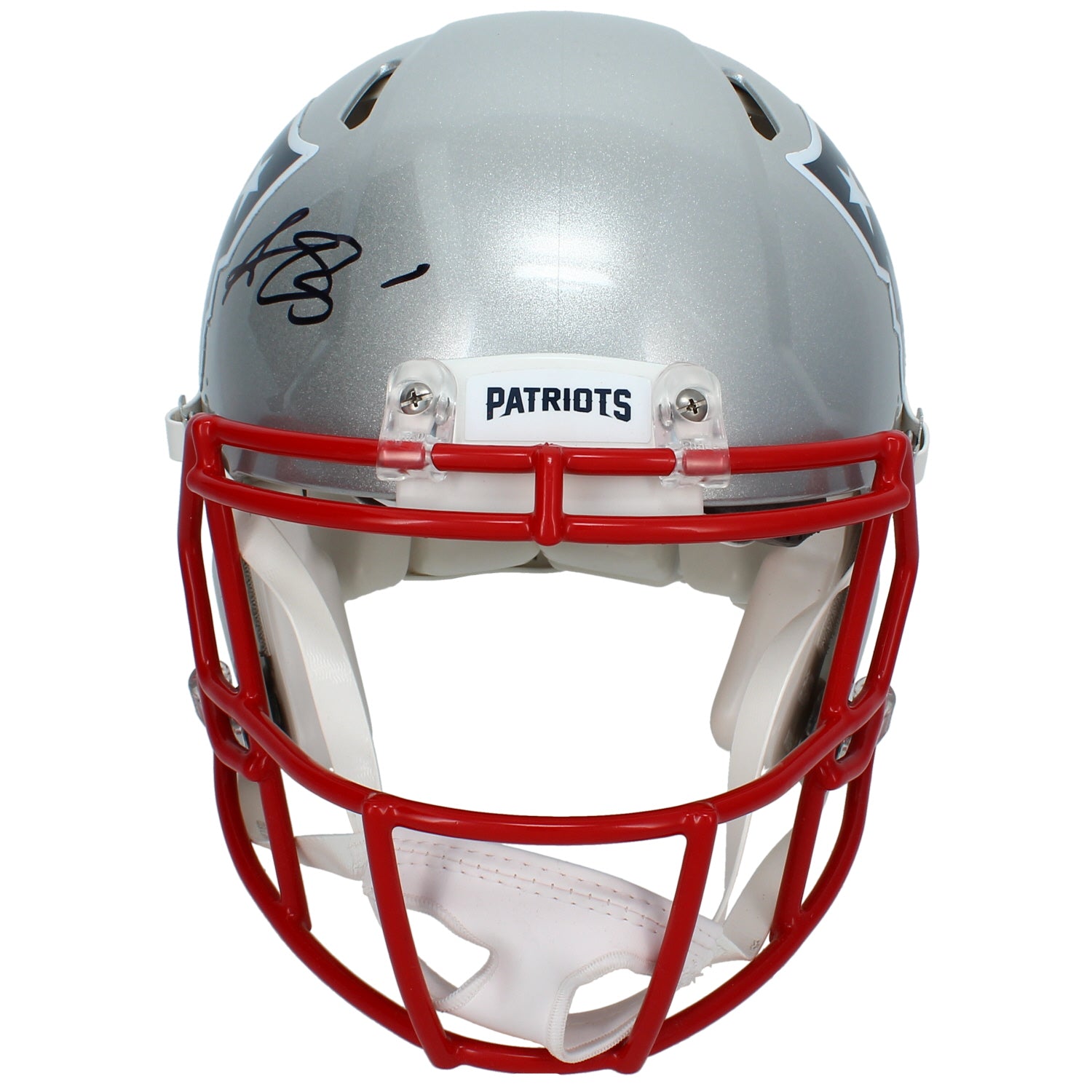 A.J. Brown Autographed New England Patriots Speed Authentic Helmet Beckett