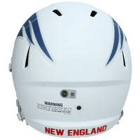 A.J. Brown Autographed New England Patriots White Rivalries Speed Full Size Helmet Beckett
