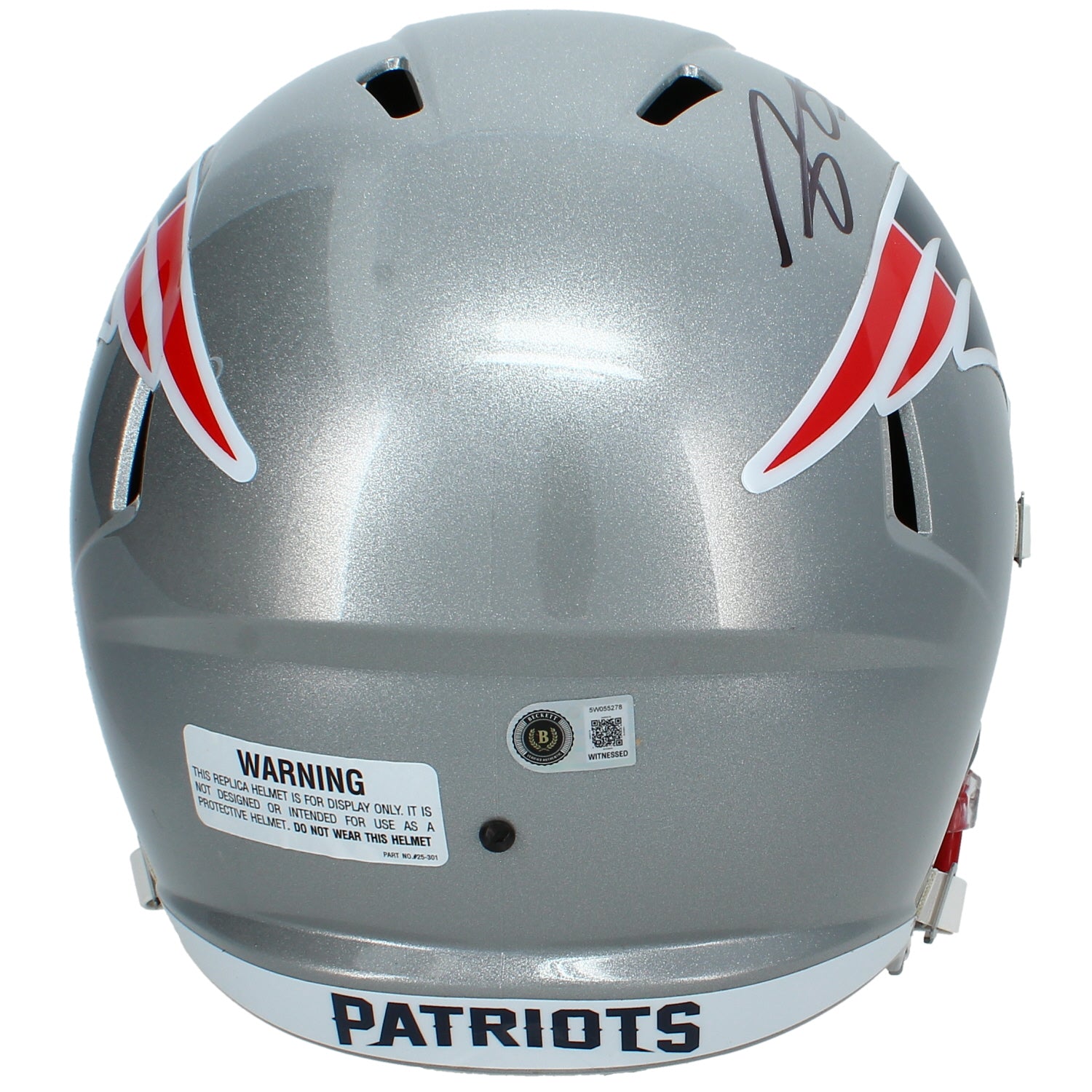 A.J. Brown Autographed New England Patriots Speed Full Size Helmet Beckett