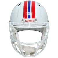 A.J. Brown Autographed New England Patriots 1982-89 Throwback Speed Full Size Helmet Beckett