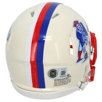 A.J. Brown Autographed New England Patriots RETRO Speed Mini Helmet Beckett