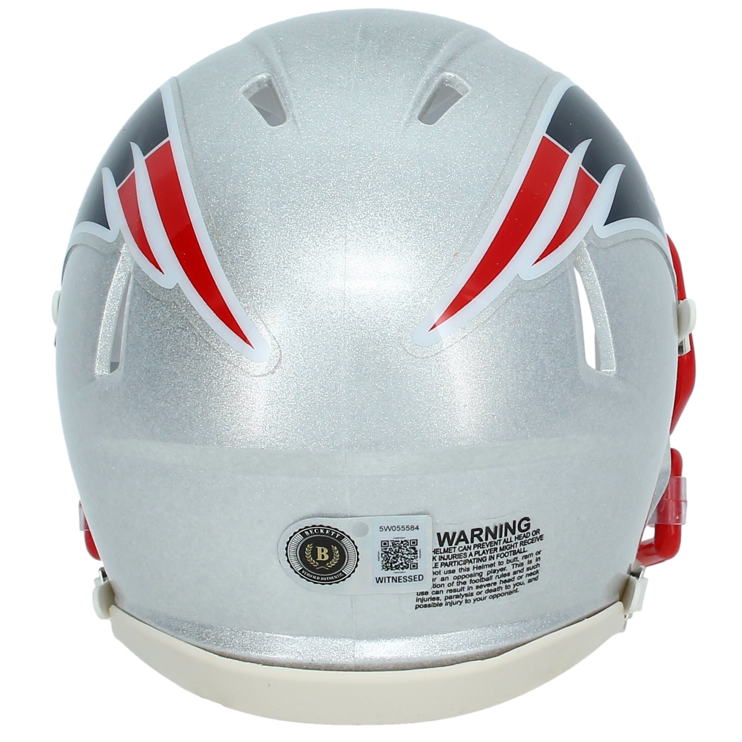 A.J. Brown Autographed New England Patriots Speed Mini Helmet Beckett Witnessed