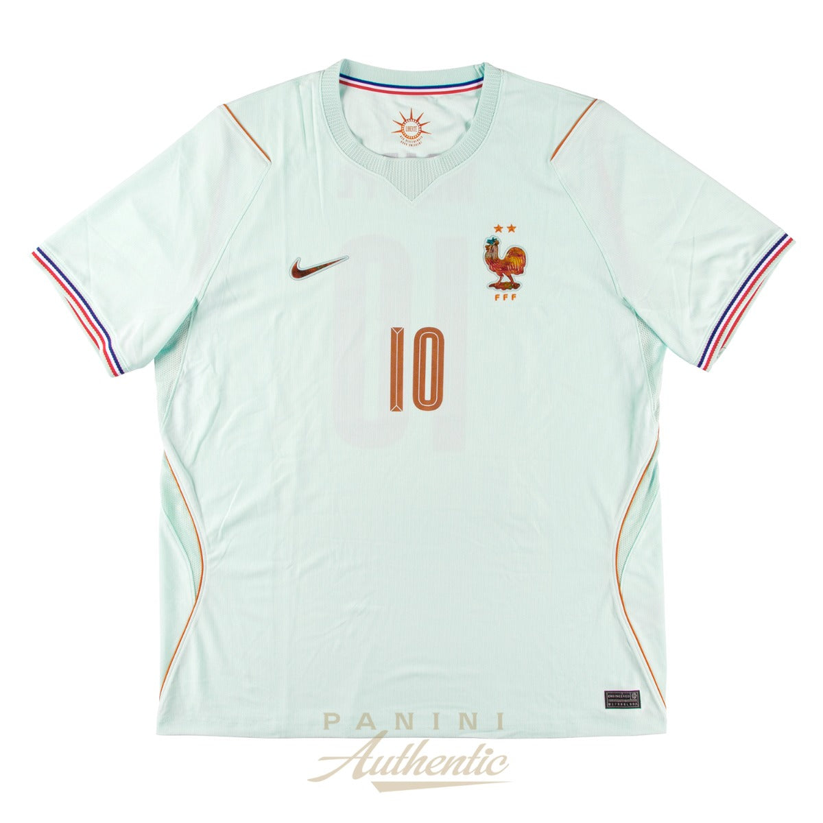Kylian Mbappe Autographed 2026 France National Team Mint Green Replica Away Jersey Panini