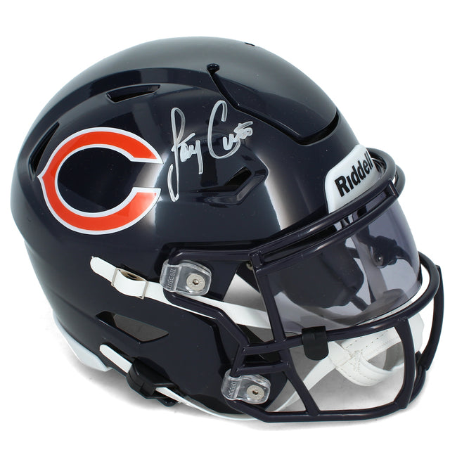 Jay Cutler Autographed Chicago Bears SpeedFlex Midi Helmet Beckett Witnessed