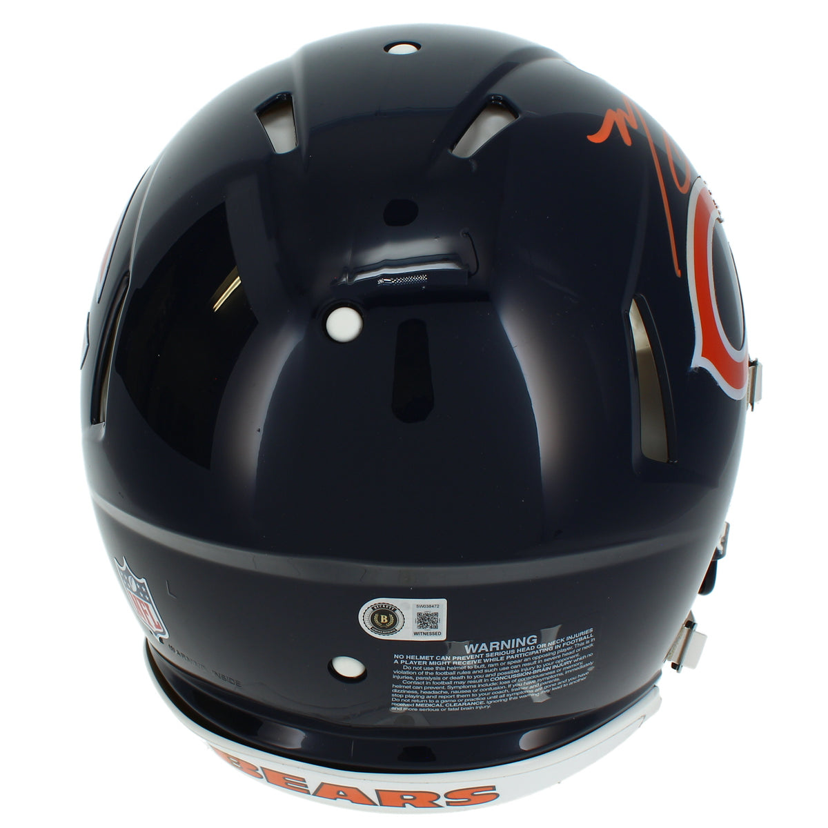 Matt Forte Autographed Chicago Bears Speed Authentic Helmet Beckett Witnessed