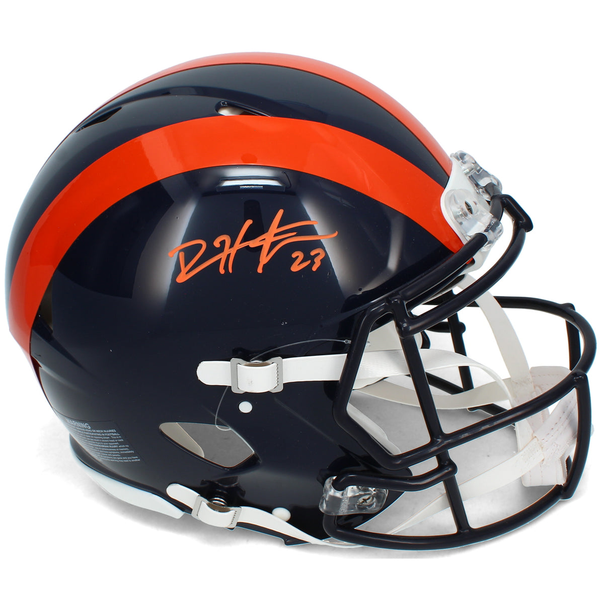 Devin Hester Autographed Chicago Bears Navy 1936 Tribute Speed Authentic Helmet Beckett