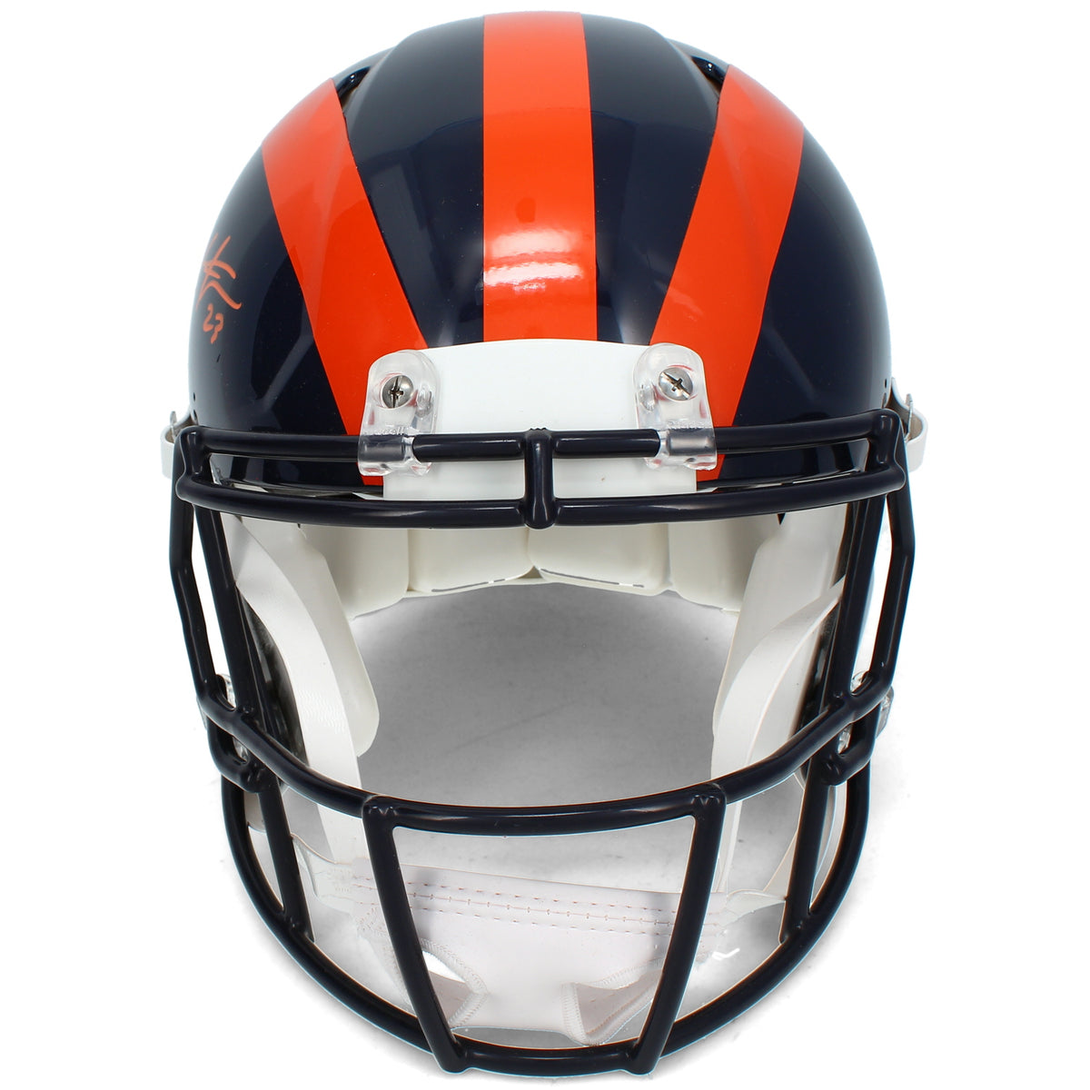 Devin Hester Autographed Chicago Bears Navy 1936 Tribute Speed Authentic Helmet Beckett